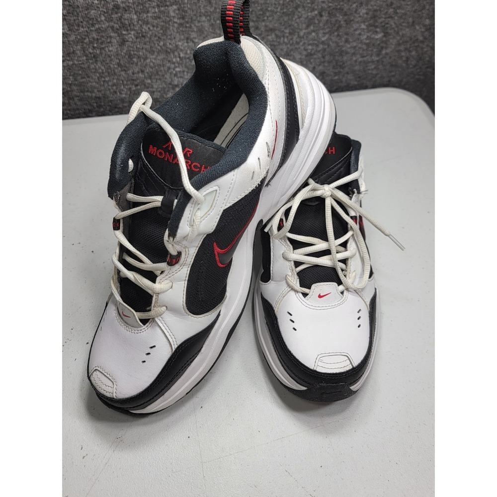 Size 11.5 W - Nike Air Monarch IV White Varsity Red Running Workout Shoe